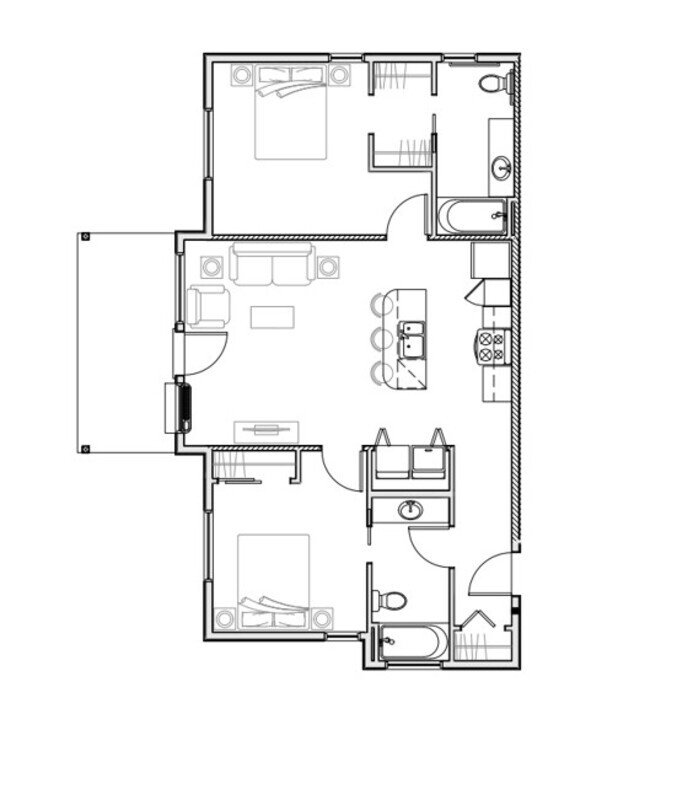 Spacious 2 bedroom / 2 bathroom apartment - The Mount Jumbo Floor Plan property image