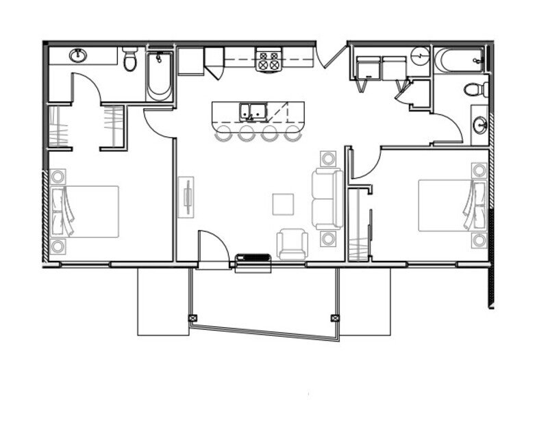 Spacious 2 bedroom / 2 bathroom apartment - The Mount Jumbo Floor Plan property image